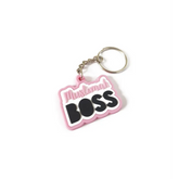 Pink Muslimah Boss sleutelhanger -muslimah badge, perfect cadeau voor Muslimah Boss